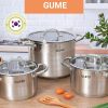 Hình 1 -Bộ 3 nồi inox GUME Hàn Quốc 5 lớp đáy