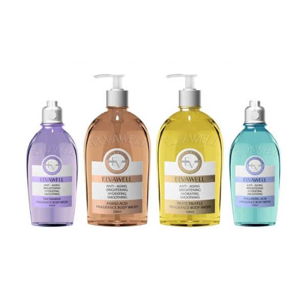 Sữa tắm nước hoa Elvawell 500ml cao cấp, dưỡng ẩm và sáng da, hương thơm quyến rũ