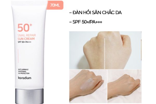 Hướng dẫn sử dụng Kem Chống Nắng Karadium Sun Snail Repair đúng cách