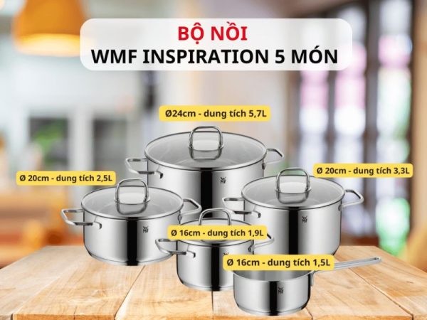 Hình 1 - Bộ nồi WMF Inspiration 5 món