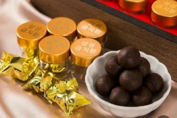 An cung ngưu hoàng hoàn Hàn Quốc viên hoàn bên trong hộp gỗ 60 viên