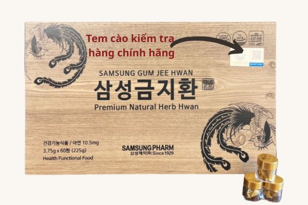 Tem cào kiểm tra chính hãng An Cung Ngưu Hoàng Hoàn Samsung Hàn Quốc