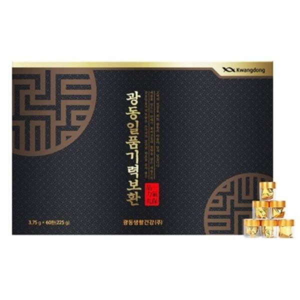 Hộp ngoài của an cung trầm hương 60 viên thương hiệu Kwangdong Hàn Quốc