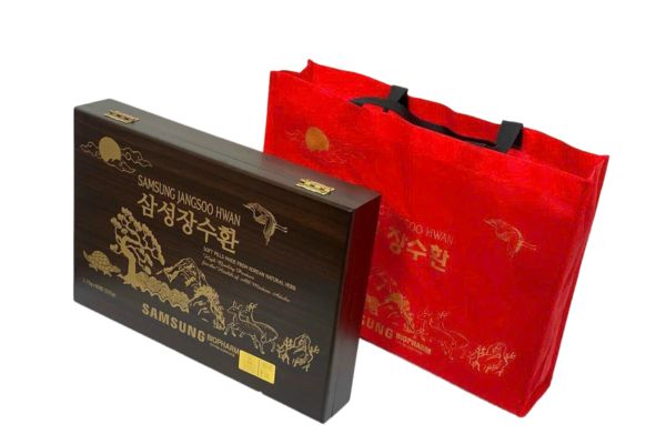 An cung trầm hương 60 viên – hộp gỗ sang trọng kèm túi xách