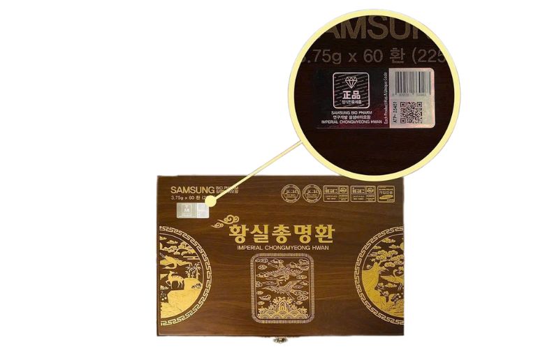 Hình ảnh tem hàng thật và hàng giả An Cung 60 Viên qua tem chống giả, mã QR, bao bì và viên hoàn
