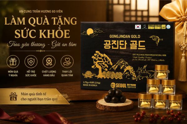 An Cung Trầm Hương 60 Viên Seoul BioPharm làm quà tặng sức khỏe sang trọng cho người thân