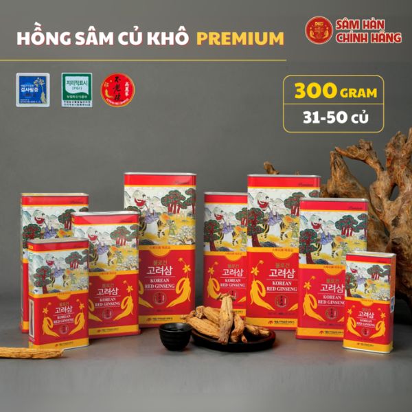 Hồng Sâm Hàn Quốc Deadong sâm khô hộp thiếc cao cấp làm quà biếu sức khỏe