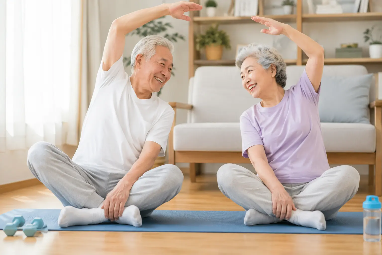 Người cao tuổi duy trì vận động và chăm sóc sức khỏe hằng ngày