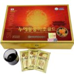 Nước đông trùng hạ thảo Hàn Quốc Kanghwa Gold King 60 gói hộp gỗ vàng chính hãng