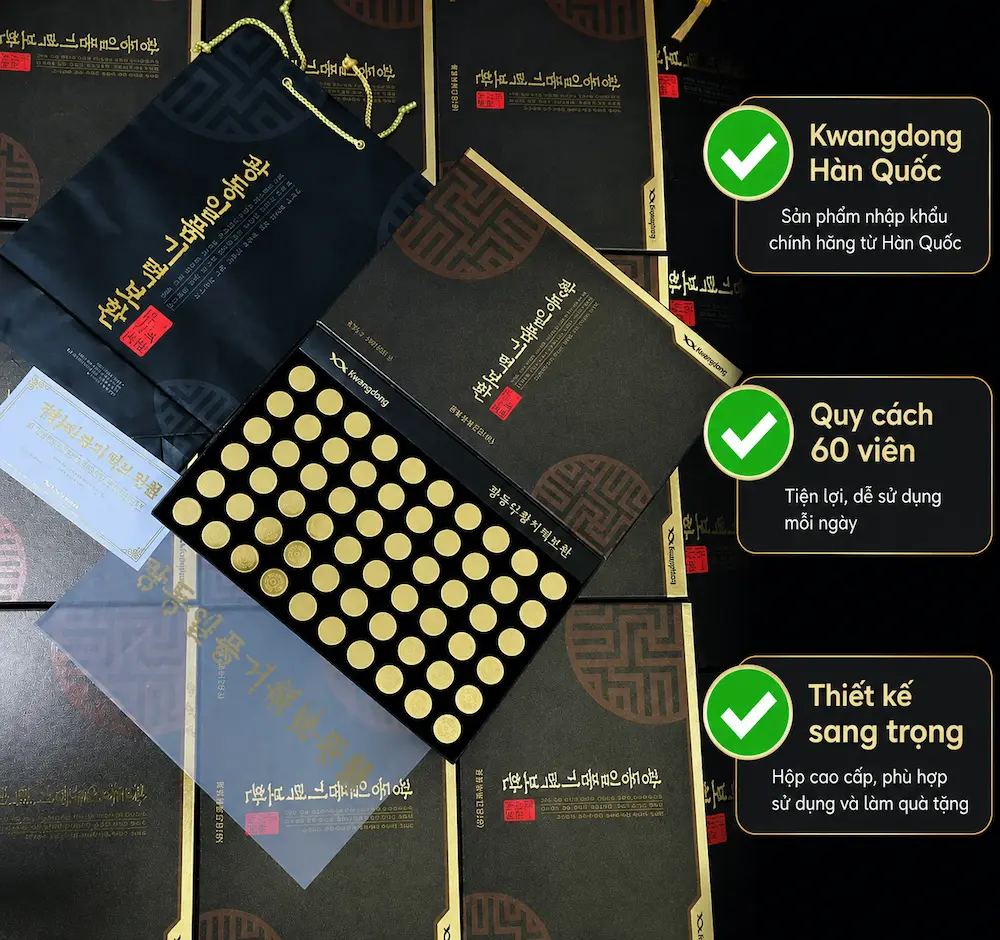 An Cung Trầm Hương 60 Viên Kwangdong Hàn Quốc nhập khẩu chính hãng