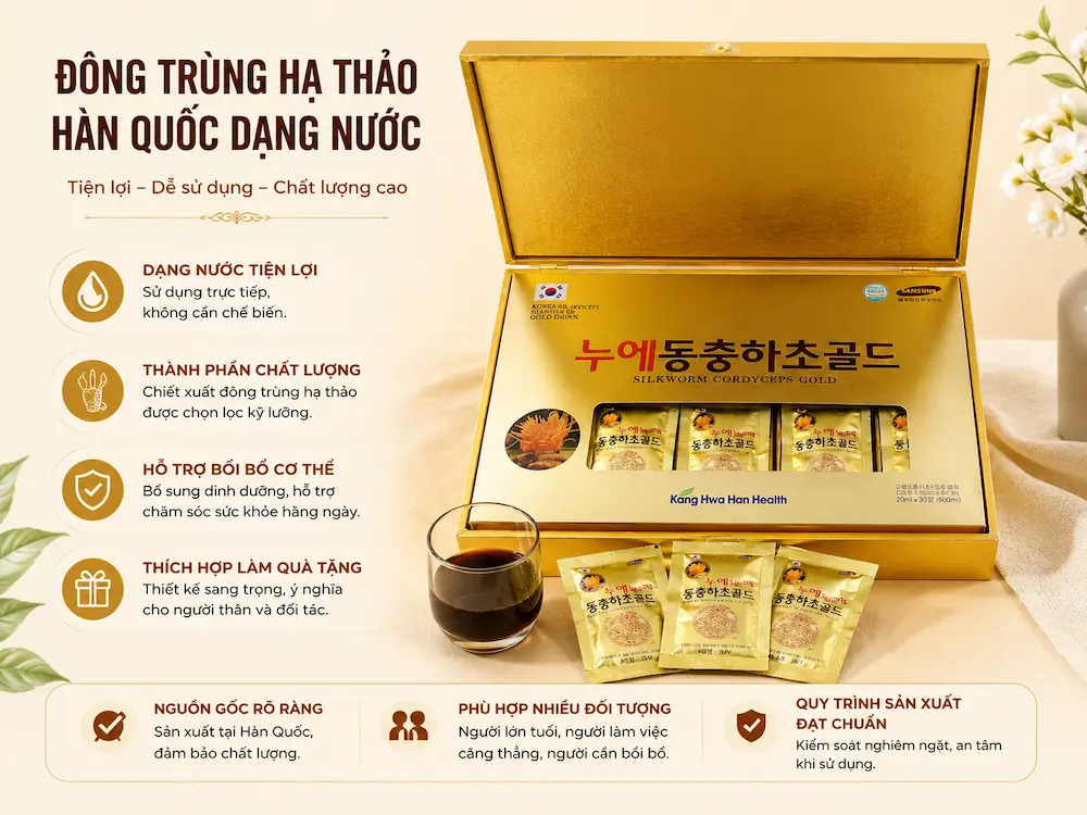 Tác Dụng Của Đông Trùng Hạ Thảo Hàn Quốc