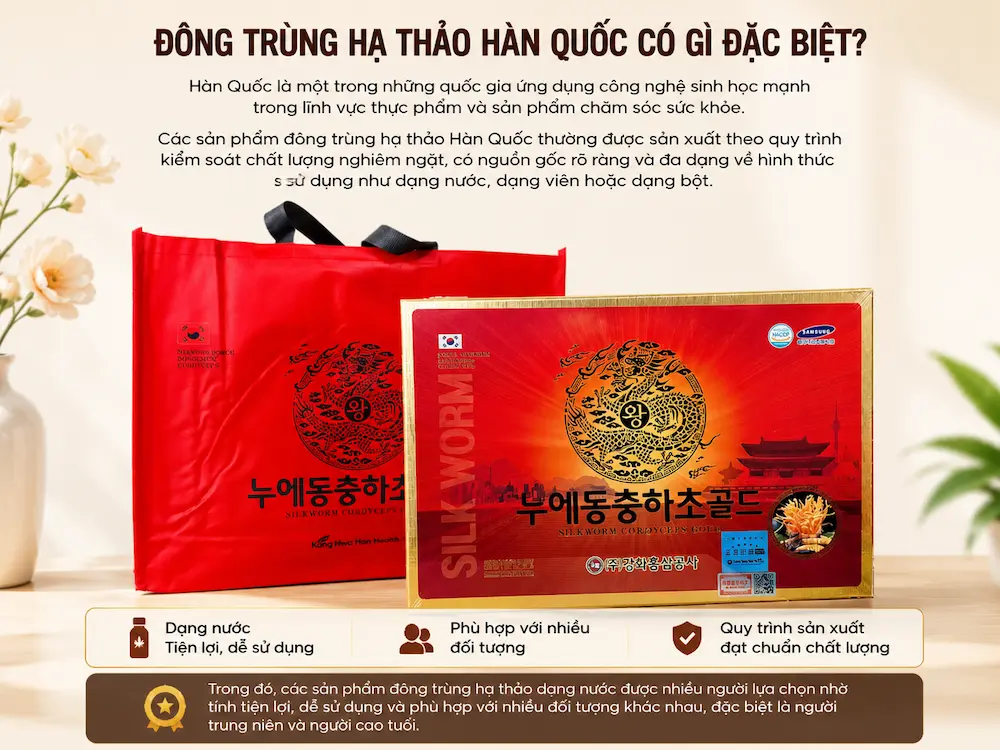 Đông trùng hạ thảo Hàn Quốc Kanghwa Gold King dạng nước