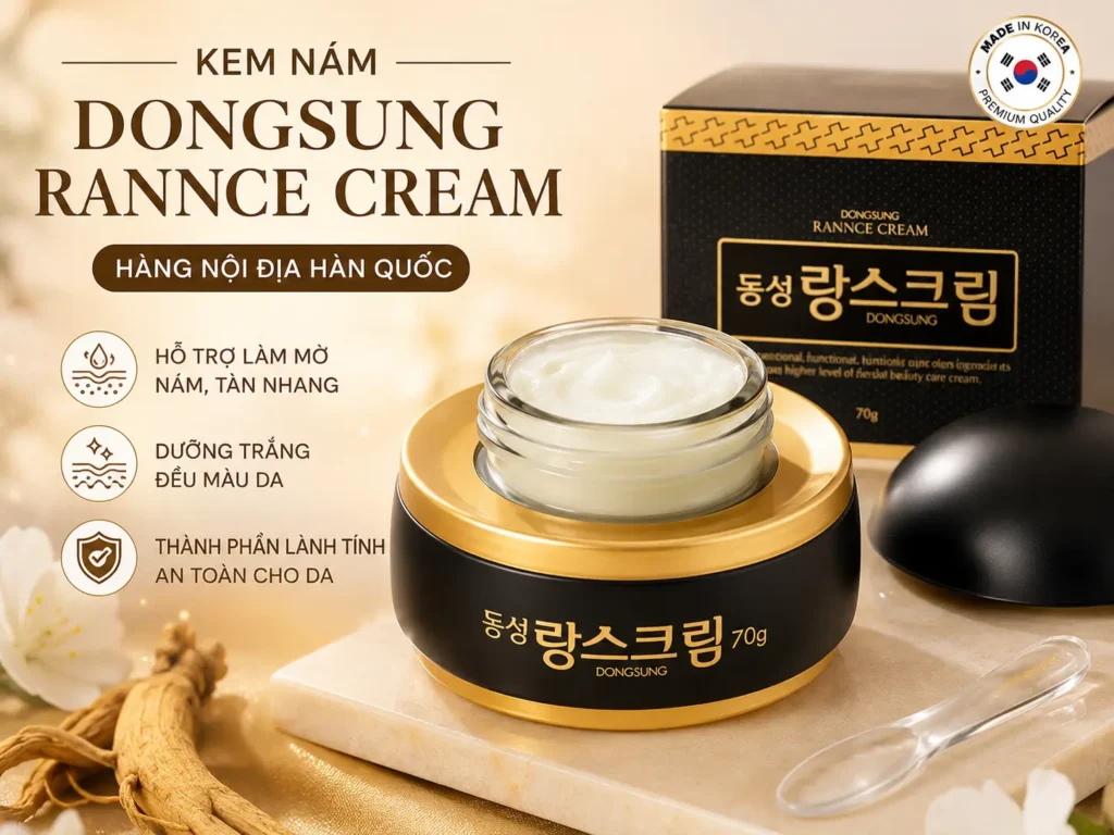 Kem Nám Dongsung Rannce Cream chính hãng Hàn Quốc hỗ trợ chăm sóc da nám và tàn nhang
